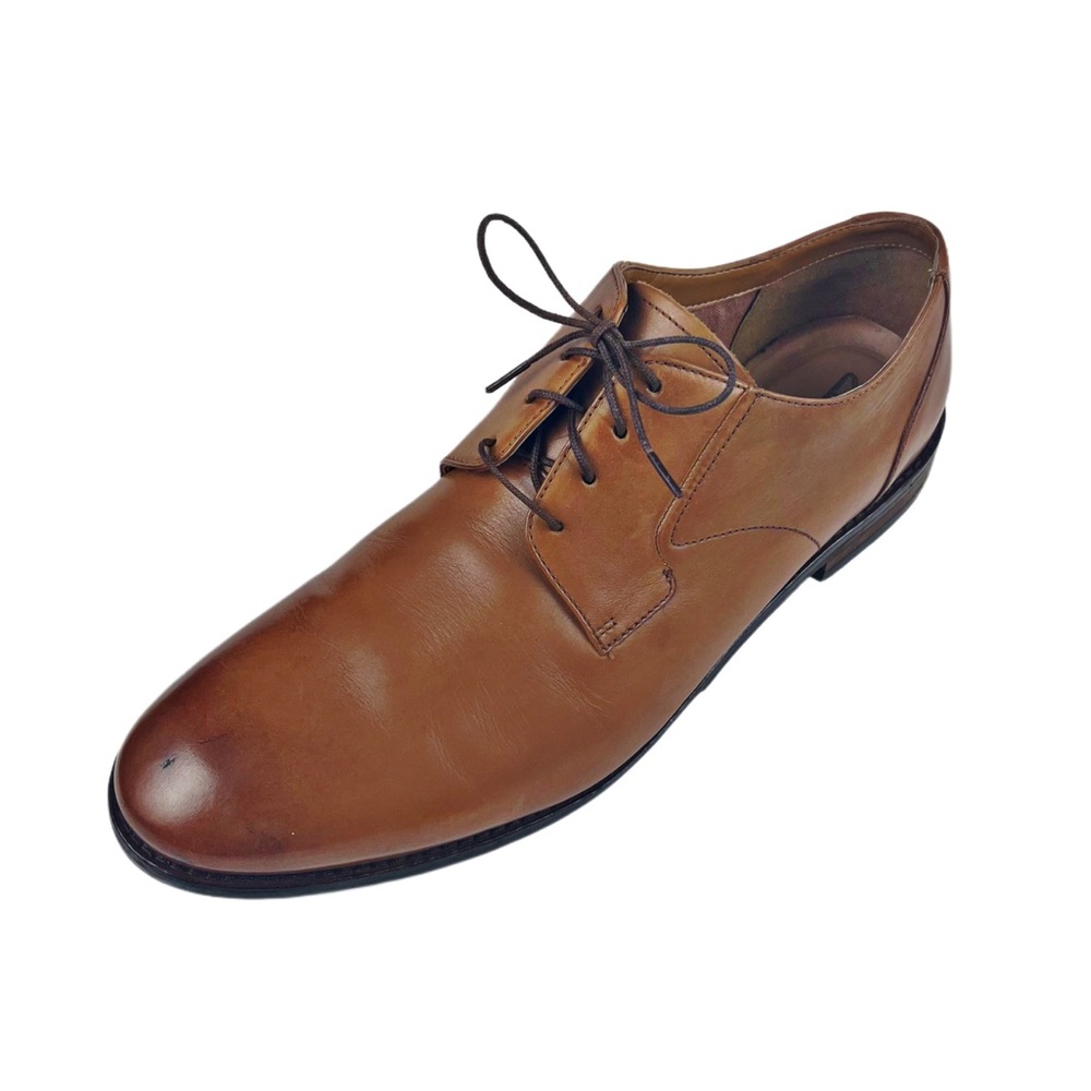 Clark’s Mens Whiddom Tan Leather Oxfords Size 12